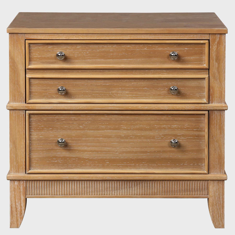 Commode décorative 3 tiroirs Miyonna, Naturel