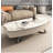Modern irregular oval stone coffee table-110892077