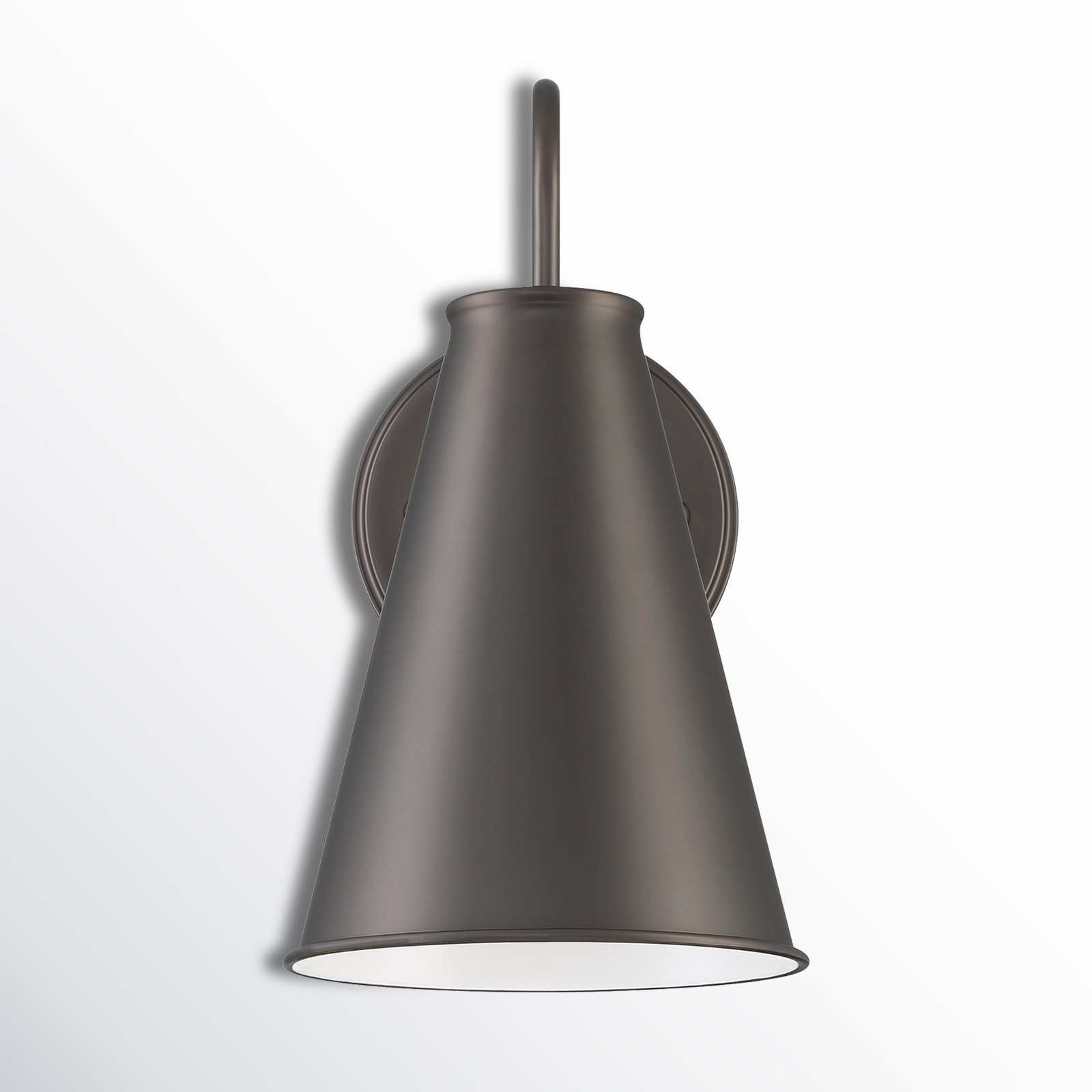 Dimson Single Light Dimmable Armed Sconce, Dark Graphite Bronze