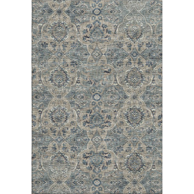 Premium Machine Washable Alliah AMF95 Blue Rug