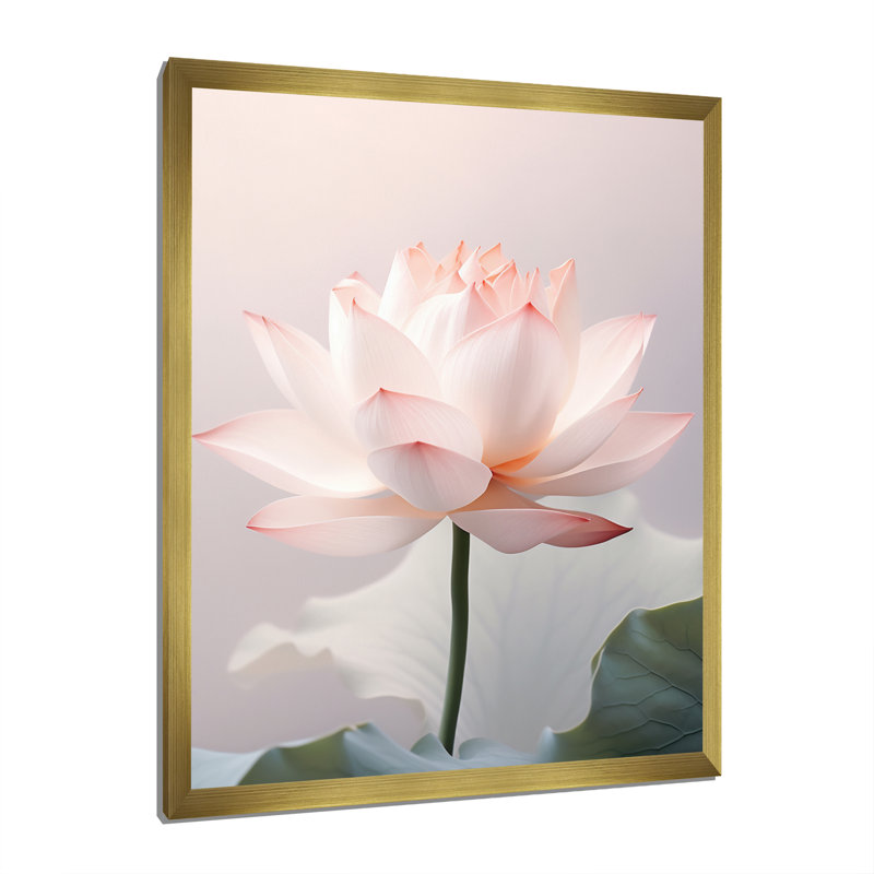 «Lunel Hinduisim Art Lotus Serenity» - Art mural sur toile de l'hindouisme, H 40 po x l 30 po x P 1,5 po, Encadrement doré