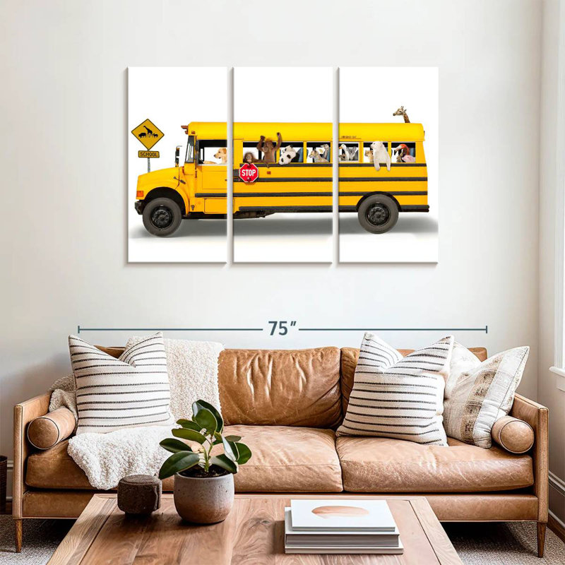 School Bus, 36" H x 57" W