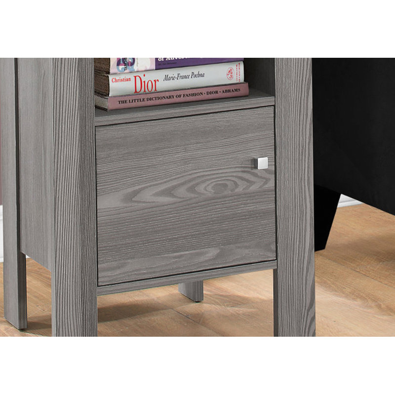 Versatile Multi - Purpose Table For Living Room, Bedroom, Ideal As Side, End, Nightstand With Storage Functionality, Gray
