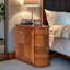 Table de bout en bois à 2 tiroirs, table d'appoint étroite et table de chevet pour le salon et la chambre à coucher