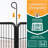 Foldable Heavy Duty Metal Dog Play Pen with Door (Set of 8)-80010605