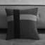 Couette King en faux suède noir 7 pièces, lavable à la machine, avec coussins décoratifs brodés