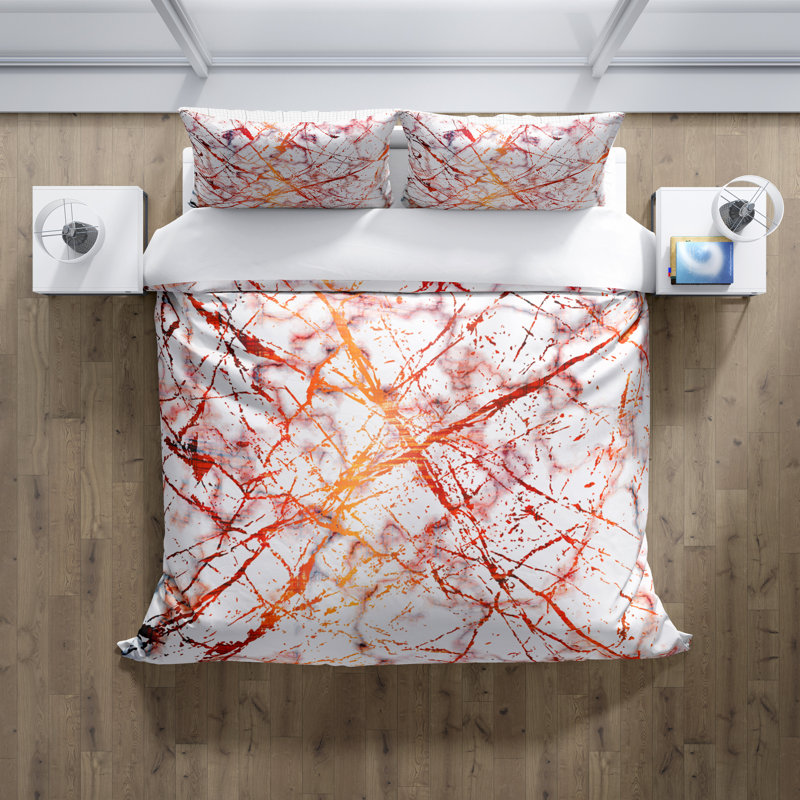 Ensemble de housse de couette Ink Splatter, Housse de couette très grand + 2 taies décorativ