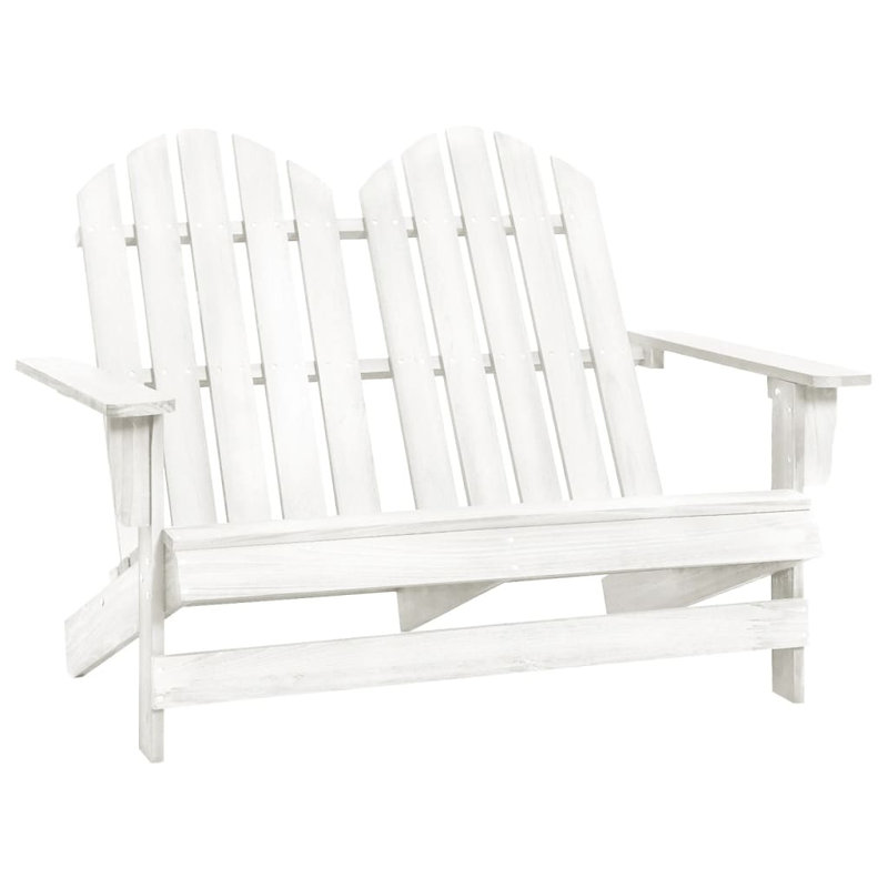 Courtright Solid Wood Outdoor Bench, White