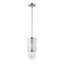 Luminaire suspendu cylindrique avec détails en cristal à 1 lumière Jill