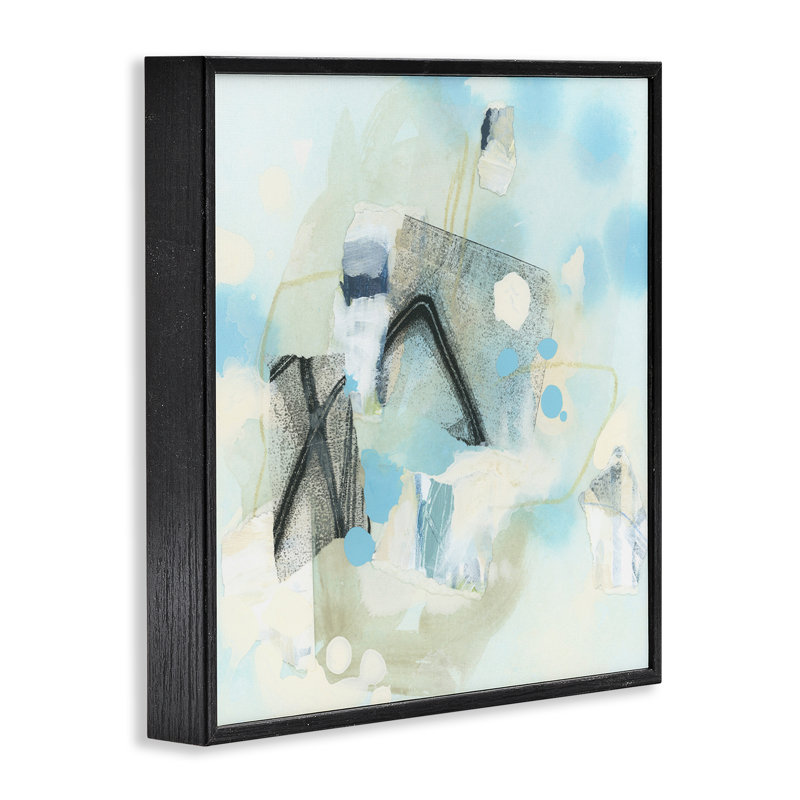 Art abstrait giclée encadrée par June Erica Vess, H 12 po x l 12 po, Giclée encadrée noir minuit