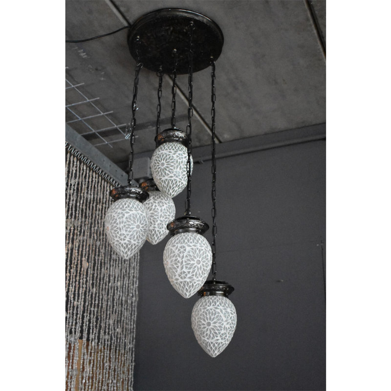 Chaska 5 - Light Bronze Cluster Pendant, Transparant