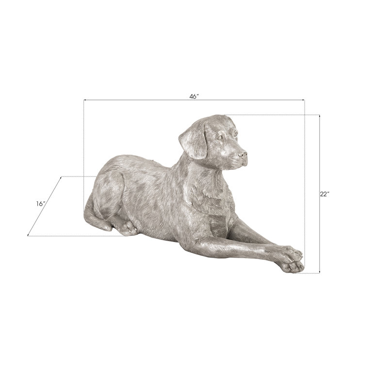 Animals Laying Labrador Statue