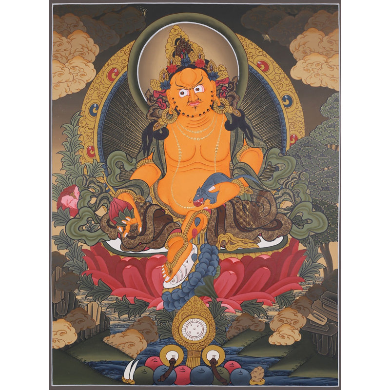 Peinture Kubera Large Thangka (sans brocart)