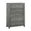 Commode grise, commode de chambre à coucher grise