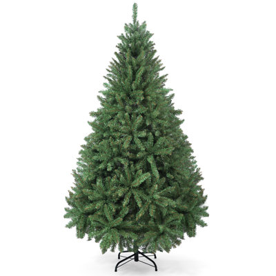 6 Feet Full Artificial Pre-Hinged Green Christmas Tree w/ 1,430 Branch Tips 