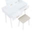 Ensemble de coiffeuse avec miroir, tiroirs de rangement et tabouret assorti, meubles de chambre à coucher, blanc-2038669559
