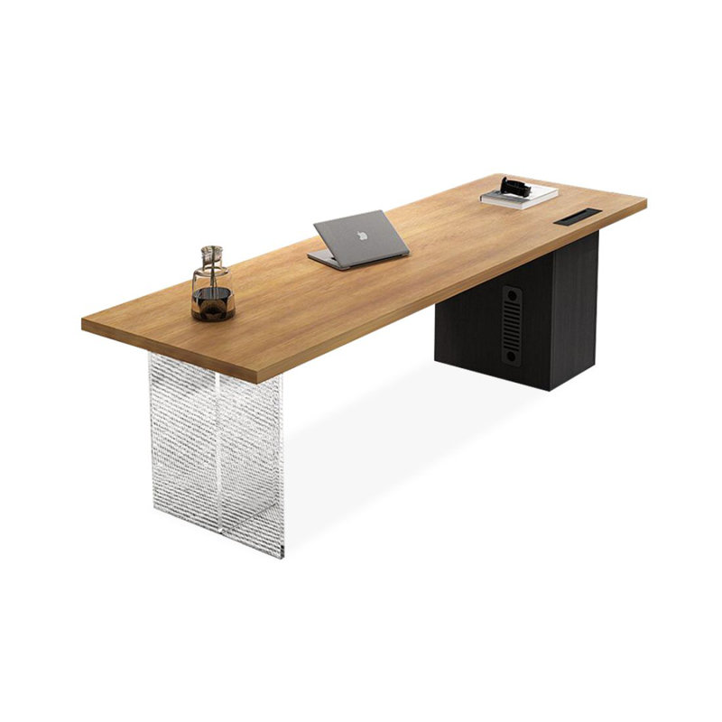Bureau et bibliothèque intégrés modernes et simples, H 29,53 po x l 86,61 po x P 31,5 po, Noir