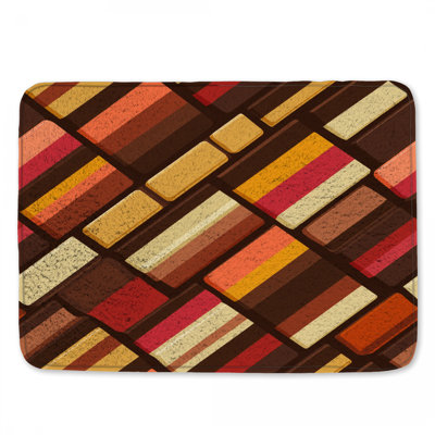 Tapis de bain à motif géométrique Mid Century Modern