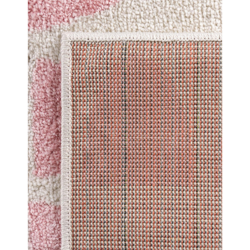  Tapis pour enfant Hillow Whimsy, Rose, Rectangle 2 pi 2 po x 3 pi 1 po
