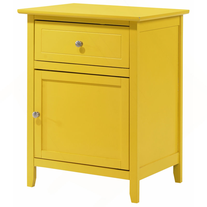 Table de chevet jaune
