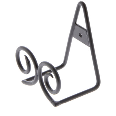 Osco Black Twin Scroll Wall Mountable Display Easel Stand, 3.5" H x 3.75" W x 2.5" D