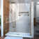 Unidoor 55" W x 72" H Hinged Frameless Shower Door with Clearmax™ Technology