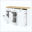 Buffet de rangement multifonctionnel, rangement pour poubelle, armoire à porte coulissante et support à épices à 3 niveaux, îlot de cuisine pour la cuisine, la salle à manger-41380445