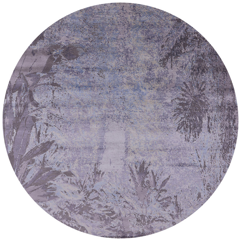 Abstract Indoor Rug, Round 6'