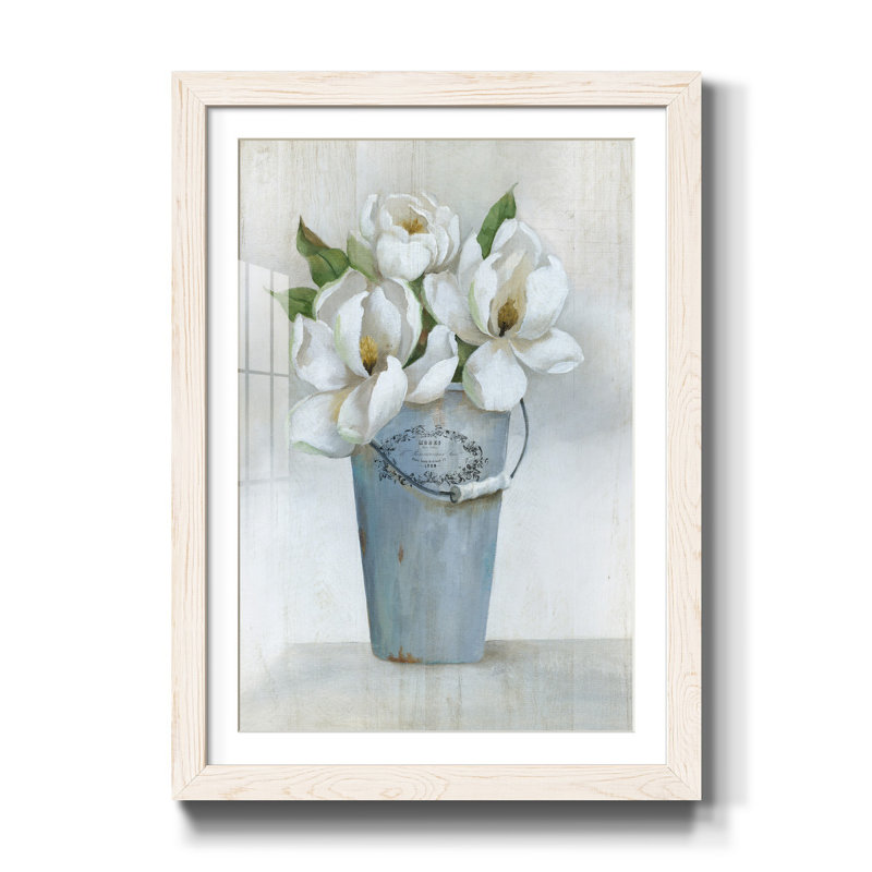 Fleuriste francais II - Cadre photo, reproduction d'art sur papier, H 37,5 po x l 27,5 po x P 1,5 po, Blanc