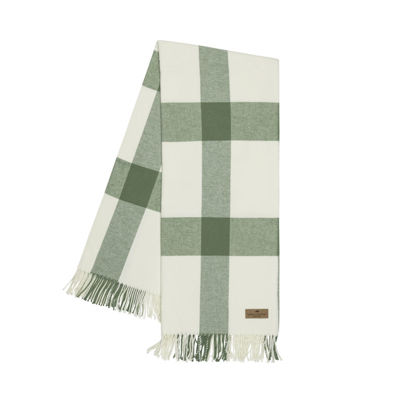 Wellington Plaid Throw, Olive