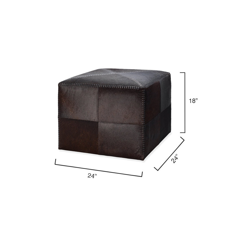 Square Pouf, Dark Brown