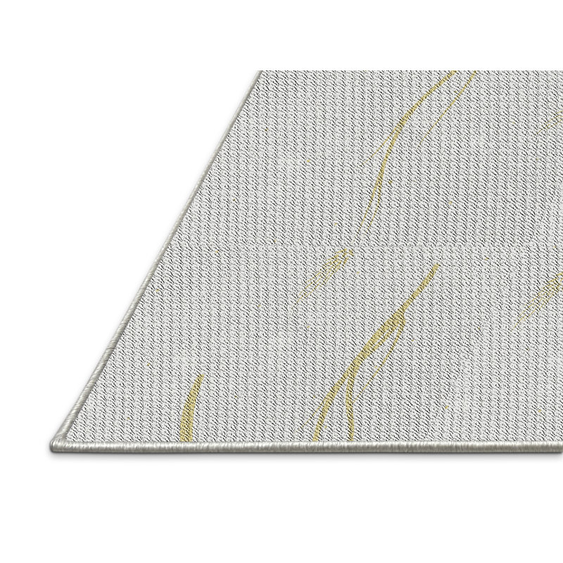 Tapis blanc cassé tissé à la machine, Rectangle 5 pi x 7 pi