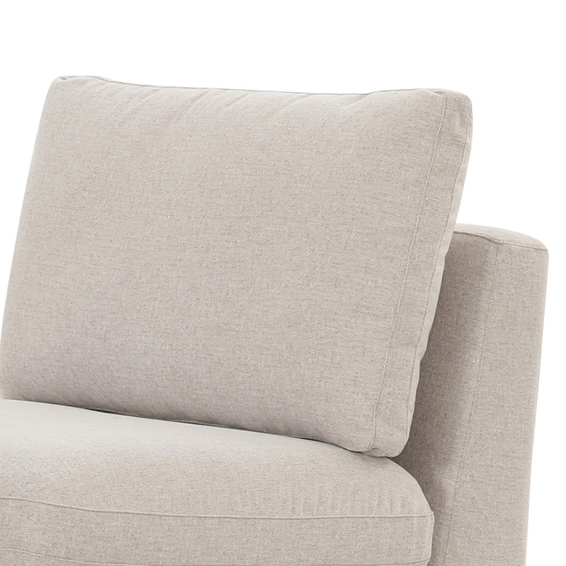 Fauteuil de salle à manger à housse de table Hennécy beige