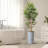Artificial Tree in Contemporary Geometric Pattern Planter Fake Bamboo Silk Tree Plant Pot Plus Tree-103592545