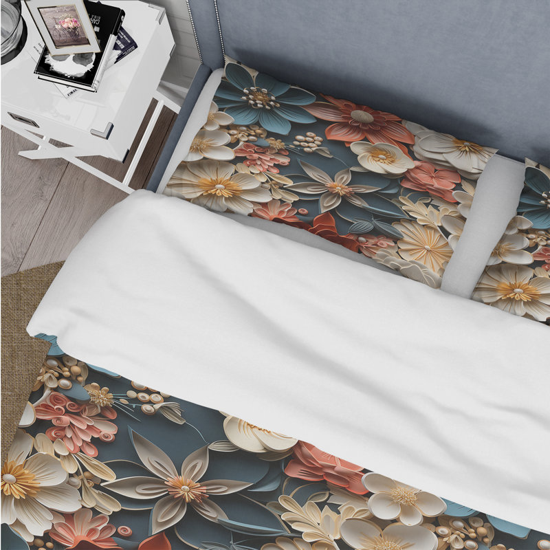 Ensemble de housse de couette Origami Inspirations, Housse de couette simple + 1 taie décorative stan