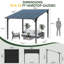 10 pi. L 10 pi. Pergola en aluminium avec auvent-114603190