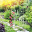 Arche de jardin en métal avec barrière 79,5 po de largeur x 86,6 po de hauteur pour plantes grimpantes supportant une arche de rose blanc crème-1031026466