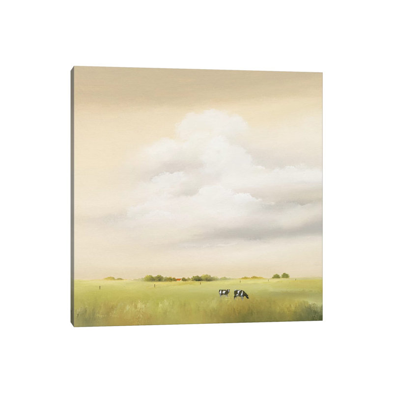 Cows I by Hans Paus - Wrapped Canvas Painting, 30.48 cm H x 30.48 cm W