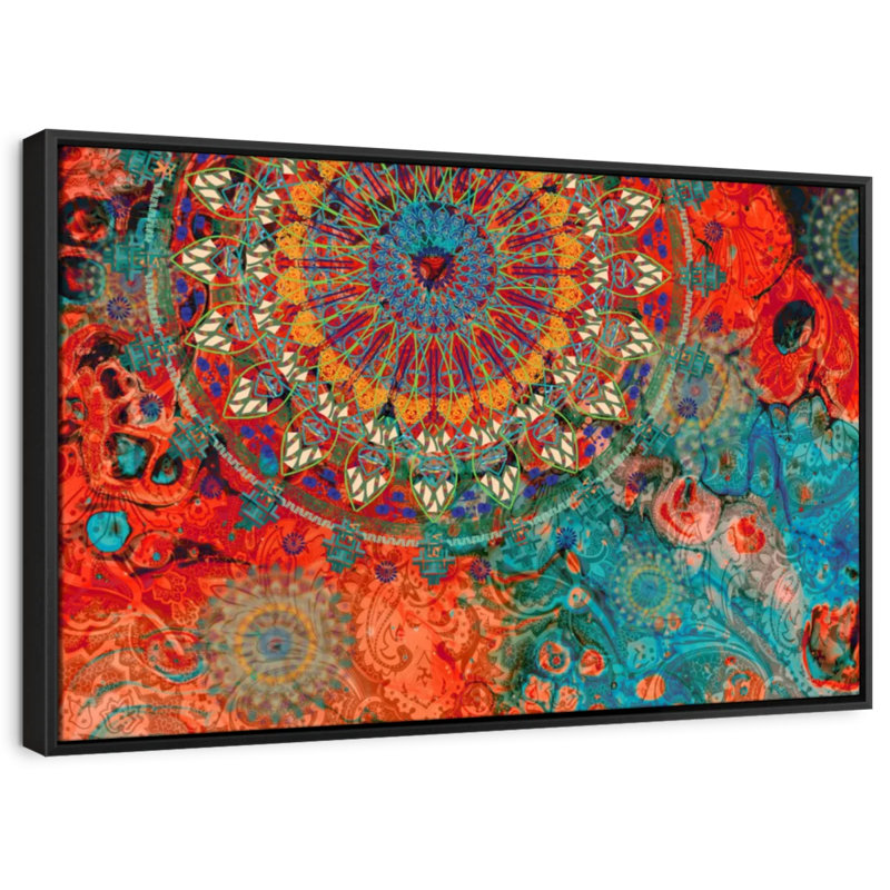 Abstrait "Art abstrait de mandalas tribaux", H 9 po x l 13 po