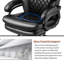 Fauteuil de bureau pour personnes lourdes de 500 lb avec siège à ressorts et chaise de bureau 360 po