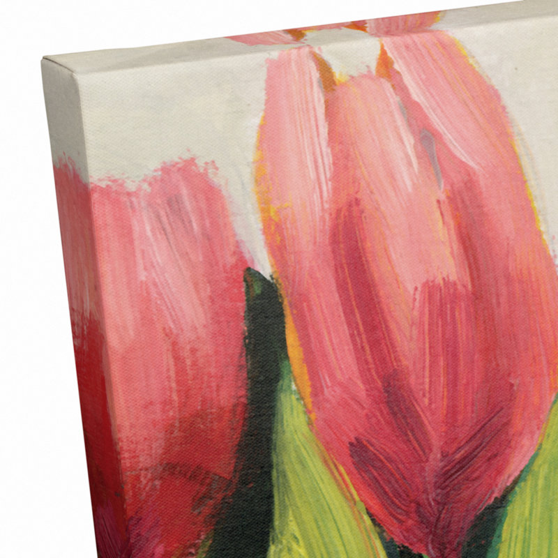 Vibrant Tulips - Peinture sur toile, Toile tendue, H 30 po x l 24 po x P 1,25 po