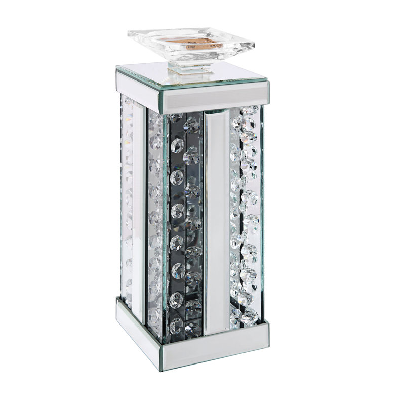 Bougeoir en verre Priston, H 17 po x l 4 po x P 4 po