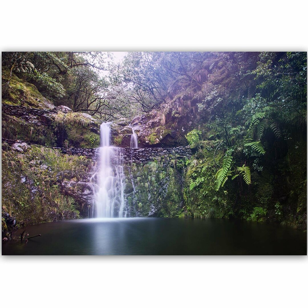 Leinwandbild Wasserfall im Wald