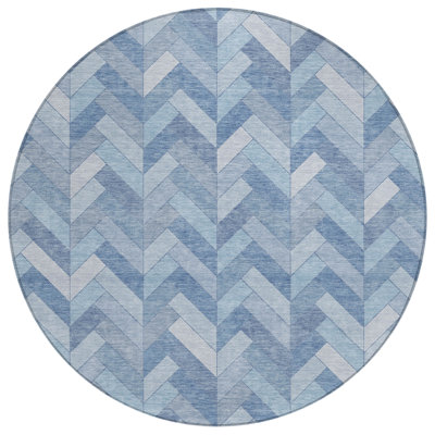 Machine Washable Indoor/Outdoor Chantille ACN2297 Geometric Rug