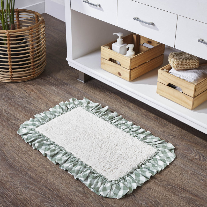  Annie Buffalo Check Bath Rug, 20" W x 30" L, Pink