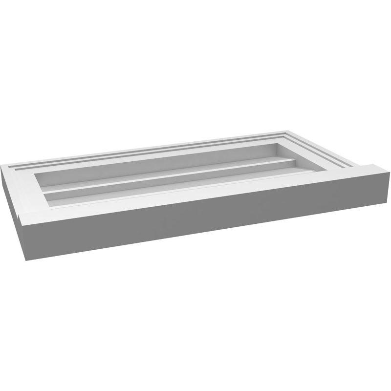 Cadre de seuil Brickmould, brun clair apprêté, H 12 po x l 22 po x P 2 po