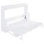 Grand lit mural blanc avec charnières hydrauliques, espace et pratique, capacité de poids de 600 lb, rangement pour matelas inclus, convient aux intérieurs industriels, bureau de levage suggéré de 10 pouces, option pour les chambres,-681082432-681082434