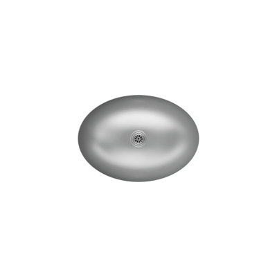 Rhythm Metal Oval Undermount Bathroom Sink