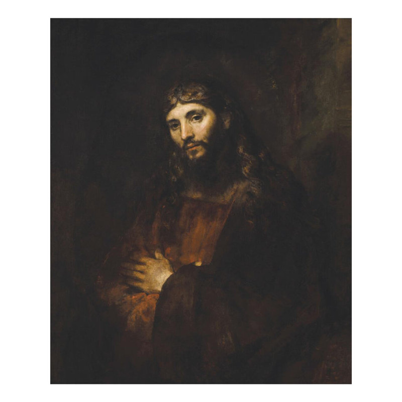 «Christ with Arms Folded» par Rembrandt van Rijn - Impression giclée, H 40 po x l 32 po