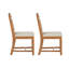 Chaise d'appoint à dossier à lattes en brun